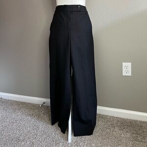 BCBG Maxazria wool dress pants trousers black size 4 EUC wide leg